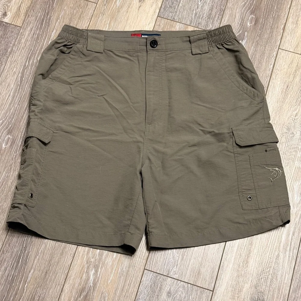 Reel Legends green Performance Shorts With Elastic Side waist for comfort